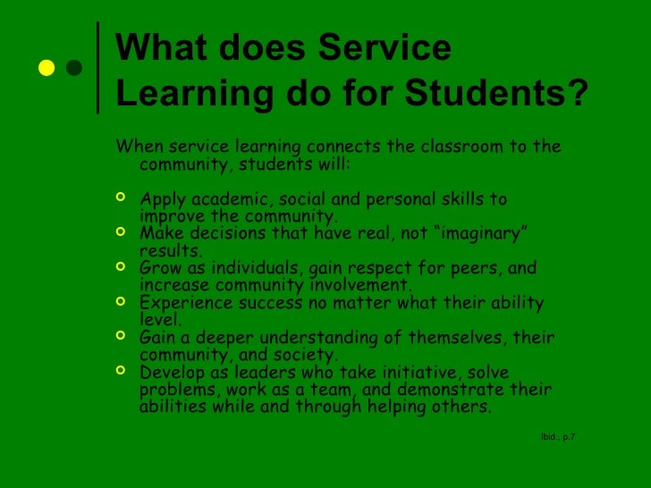 what is service learning
