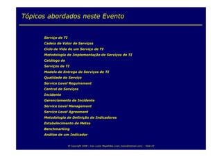 Service Level Management & Service Level Agreement