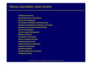 Service Level Management & Service Level Agreement