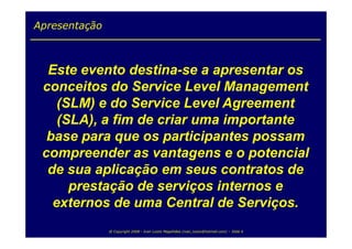 Service Level Management & Service Level Agreement