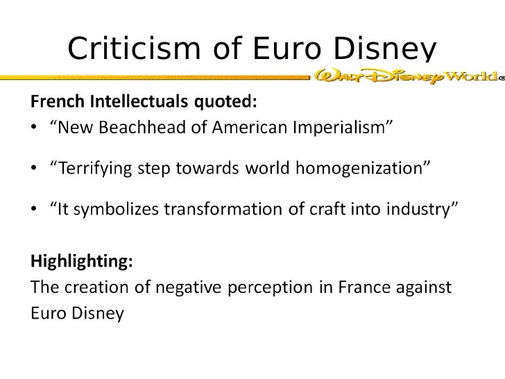 Euro disney case study analysis for education