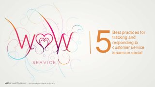 | Social Intelligence Guide for Service
5
Best practices for
tracking and
responding to
customer service
issues on social
 