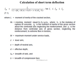 Serviceability Deflection Serviceability(images are taken for reference from net and important ...