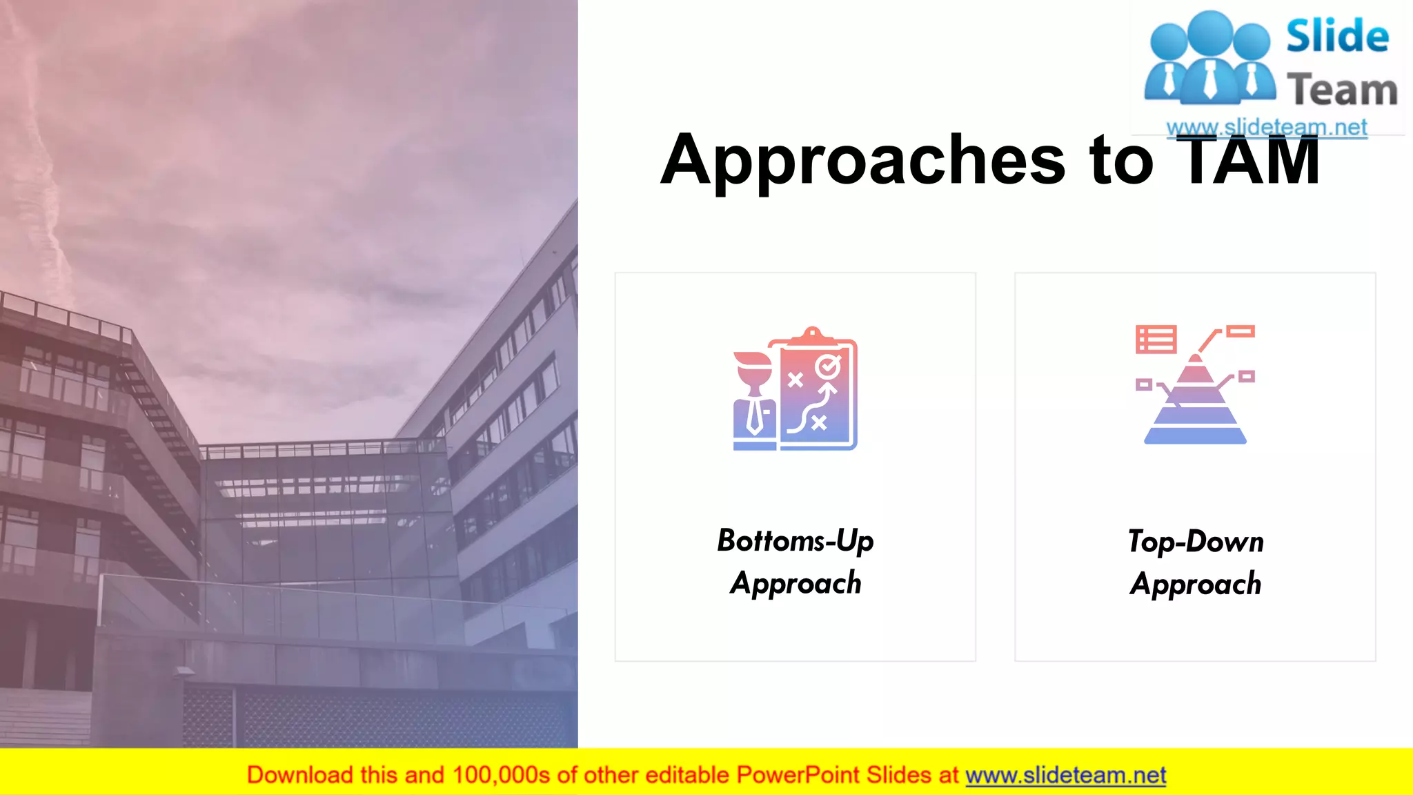 Approaches to TAM
Top-Down
Approach
Bottoms-Up
Approach
10
 