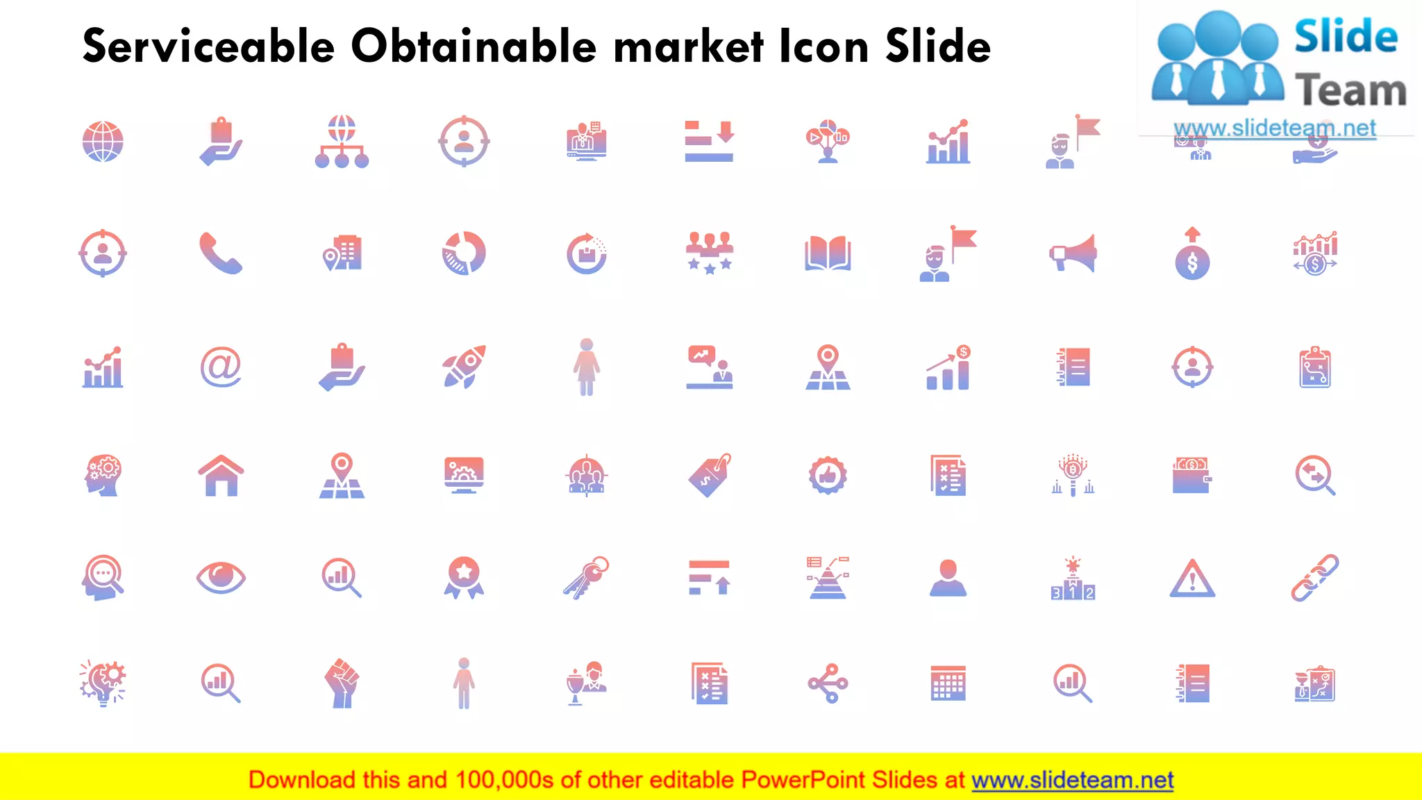 Serviceable Obtainable market Icon Slide
23
 