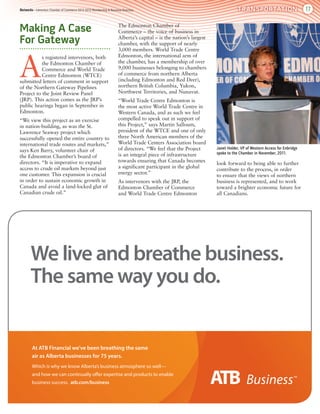 17Networks • Edmonton Chamber of Commerce 2012-2013 Membership & Business Directory Transportation
Making A Case
For Gatew...