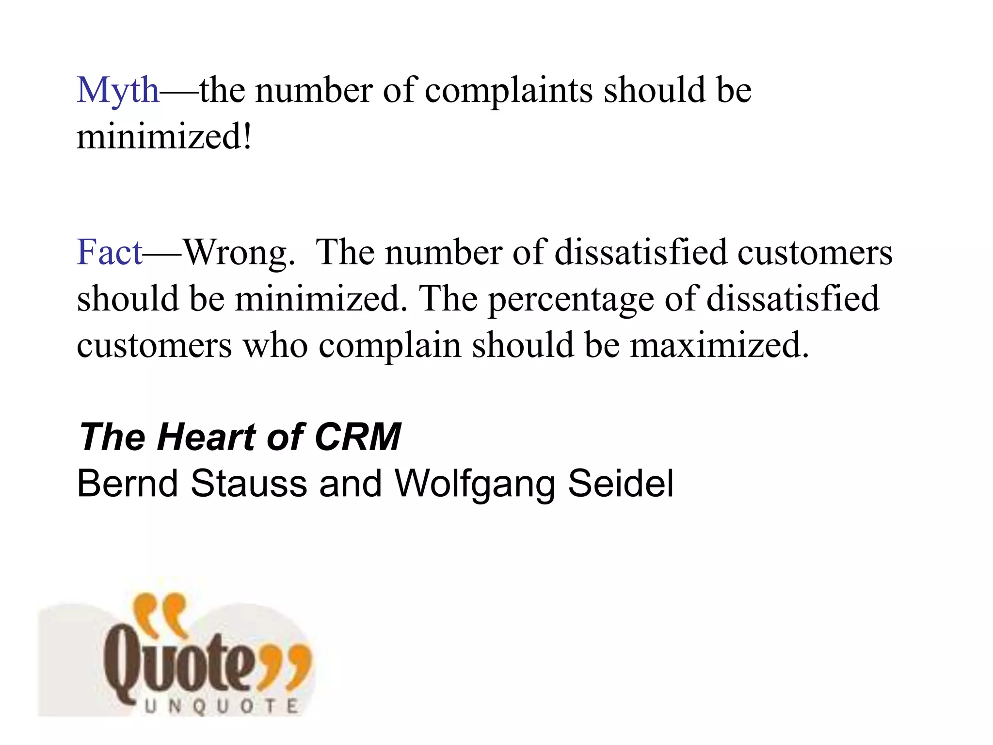 96 per cent of unhappy customers will not complain to the company—but still tell their friends