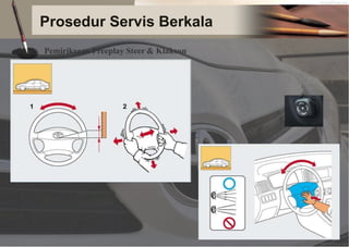 Prosedur Servis Berkala
Pemiriksaan Freeplay Steer & Klakson
 