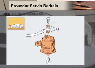 Prosedur Servis Berkala
Pemeriksaan Filter Bahan Bakar
Gasket
 