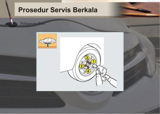 Prosedur Servis Berkala
Pelepasan Ban
 