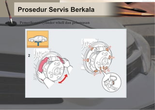 Prosedur Servis Berkala
Pemeriksaan cylinder whell dan pelumasan
 