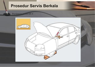Prosedur Servis Berkala
Persiapan posisi lift 4
 