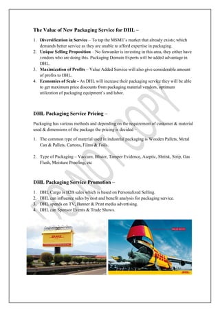 Service Blueprint - Supply Chain Logistics DHL | PDF