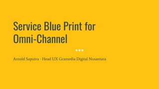 Service Blue Print for
Omni-Channel
Arnold Saputra - Head UX Gramedia Digital Nusantara
 