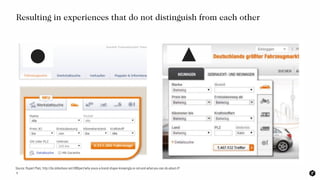 9
Resulting in experiences that do not distinguish from each other
Source: Rupert Platz, http://de.slideshare.net/r000pert...