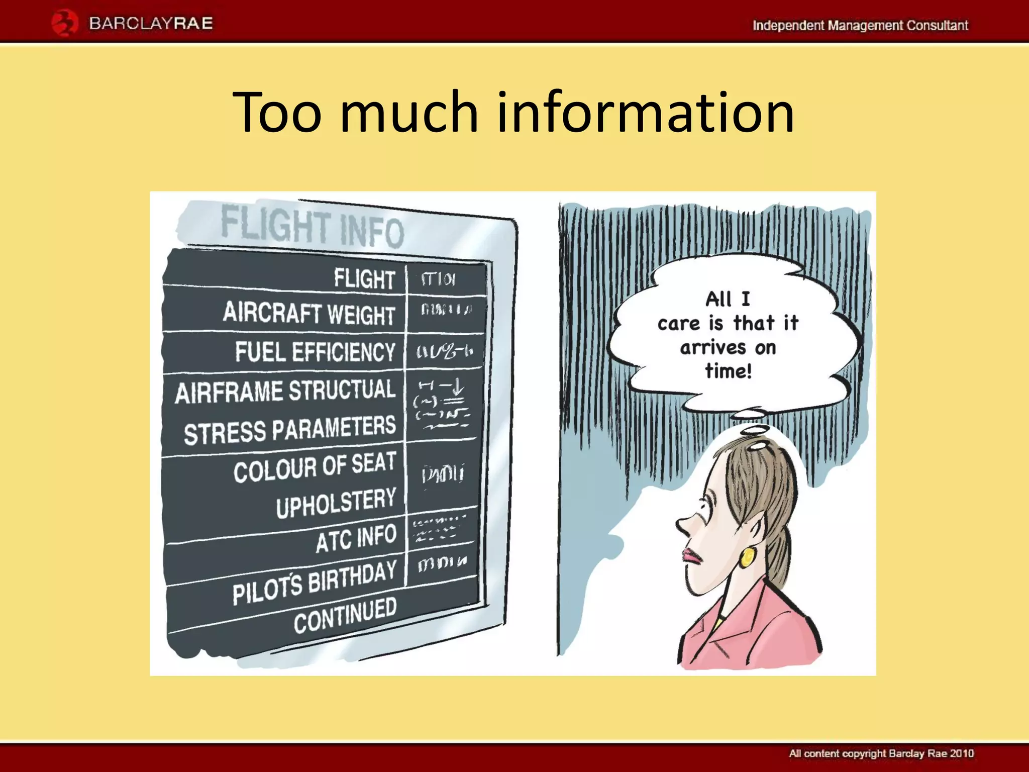 Too much information
 