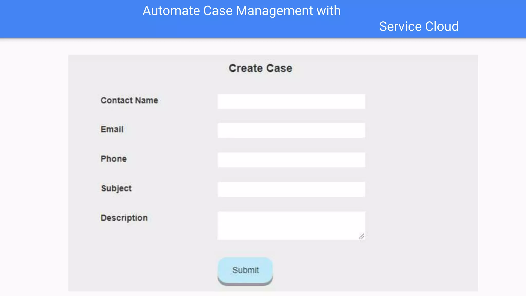 Automate Case Management with
Service Cloud
 