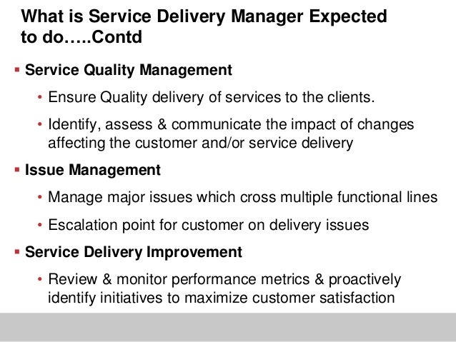 service delivery manager