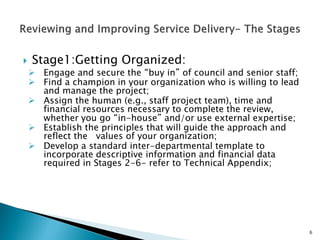Service Delivery Review Fournier Consulting Services
