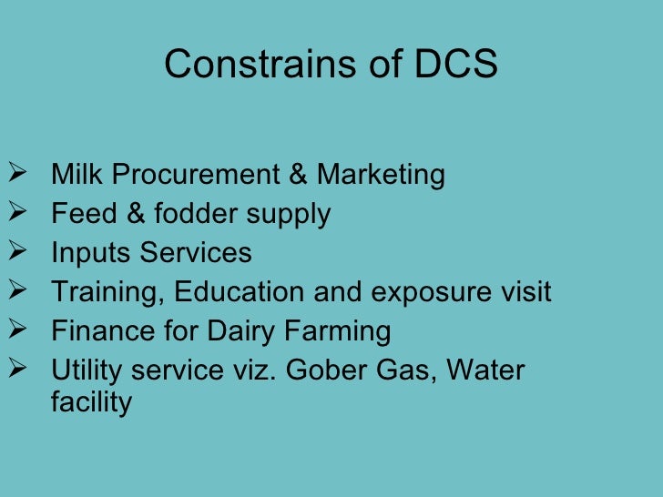 SD in dairy cooperative