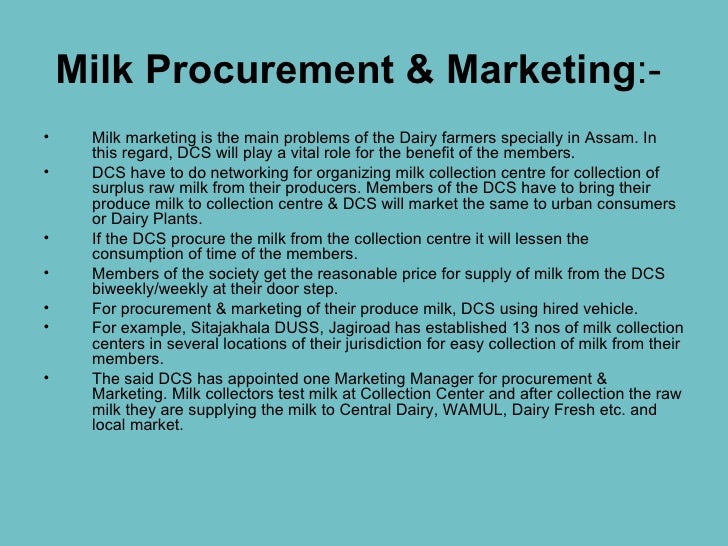 SD in dairy cooperative