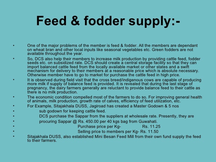 SD in dairy cooperative