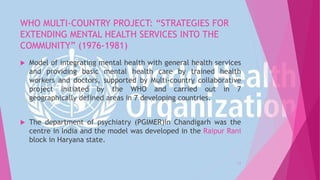 Service delivery system of mental health in india | PPTX