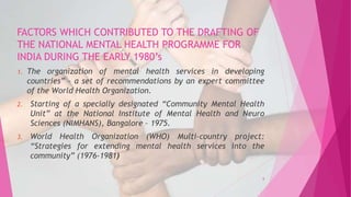 Service delivery system of mental health in india | PPTX