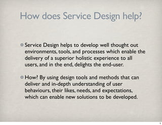 Service design - Introduction 