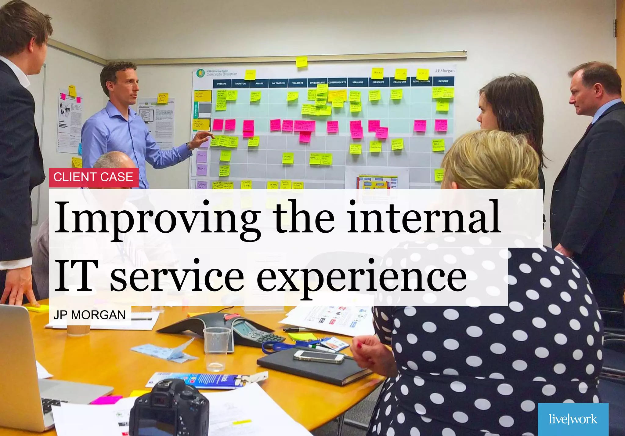 IT service experience
Improving the internal
CLIENT CASE
JP MORGAN
 