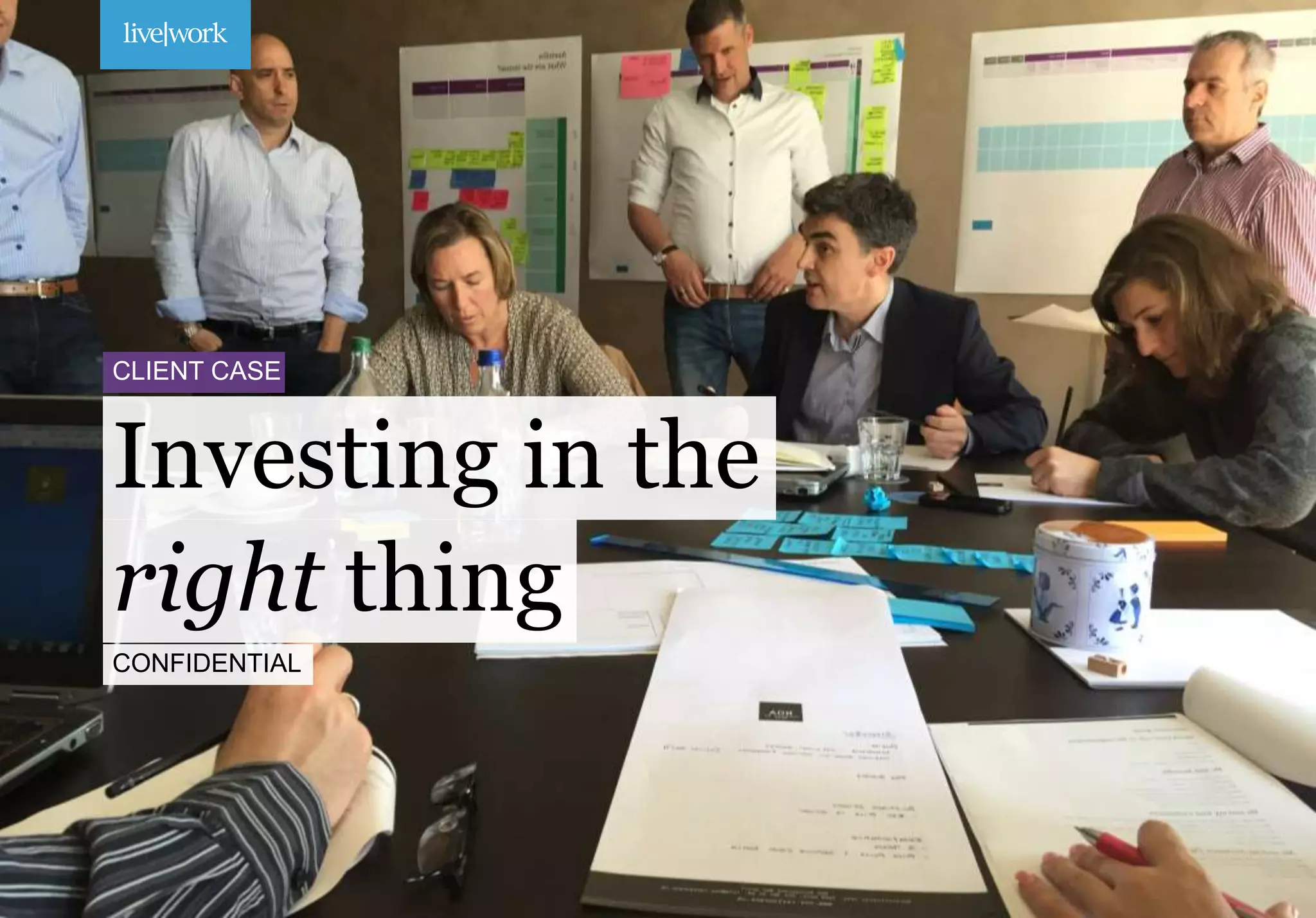 right thing
Investing in the
CLIENT CASE
CONFIDENTIAL
 