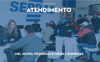 cenário
atendimento
mei, micro, pequenas e médias empresas
 