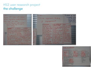 HS2 user research project
the challenge
 
