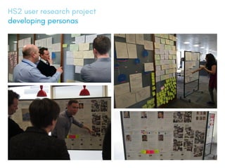HS2 user research project
developing personas
 