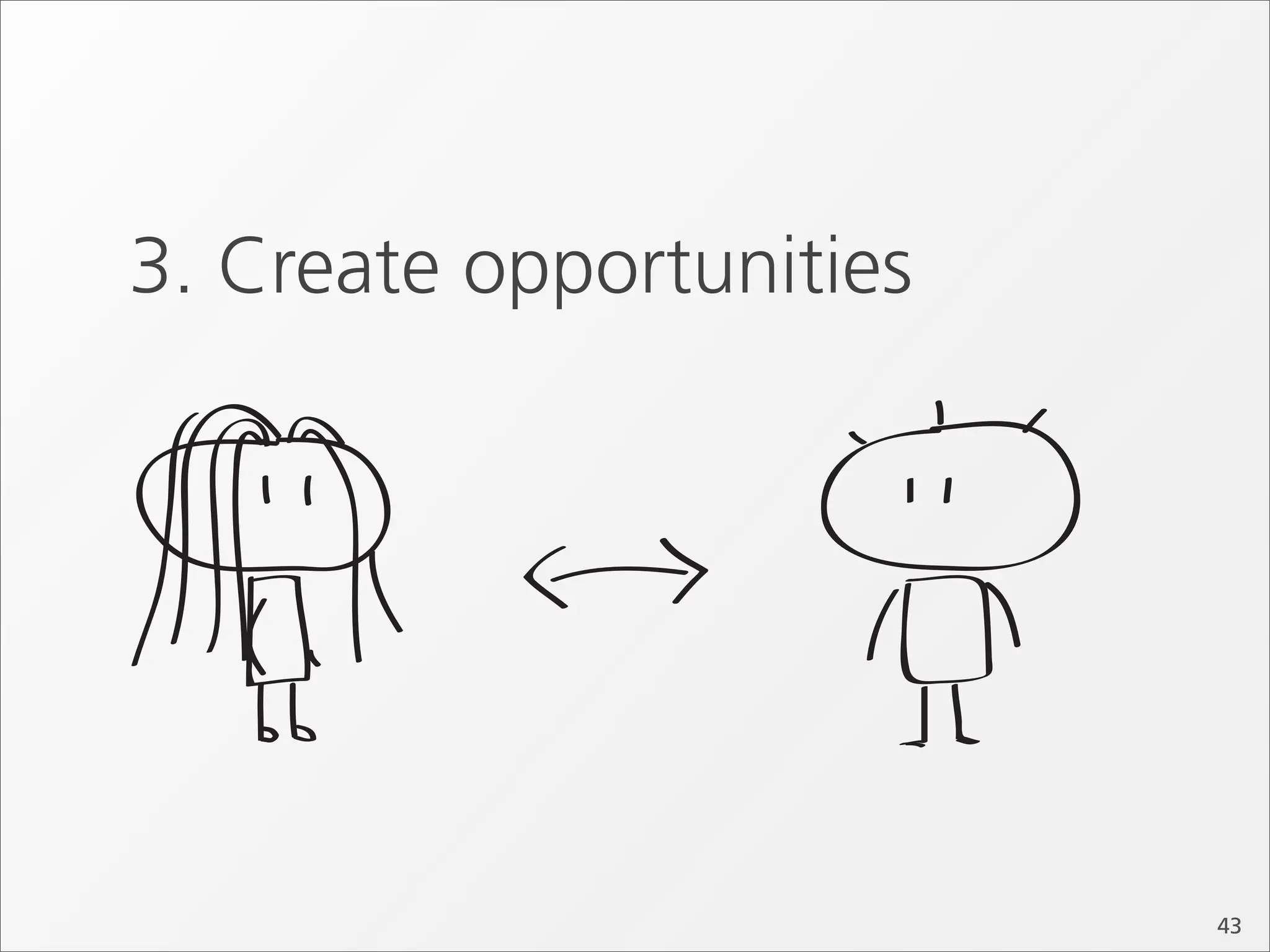 3. Create opportunities




                          43
 
