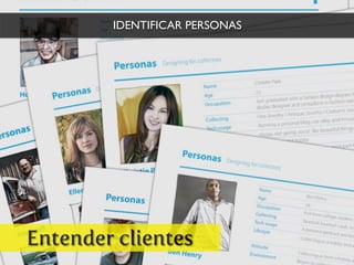 IDENTIFICAR PERSONAS
Entender clientes
 
