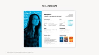 TOOL | PERSONAS
Fonte: dribbble.com/shots/3052941-UX-Persona-for-Book-App
 