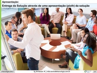 by @rildosan ® | rildo.santos@etecnologia.com.breTecnologia.com.r
Entrega da Solução através de uma apresentação (picth) da solução
121
Apresentação:
 