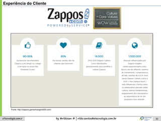 by @rildosan ® | rildo.santos@etecnologia.com.breTecnologia.com.r 30
Experiência do Cliente
Fonte: http://zappos.gamechangers500.com/
 