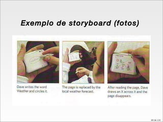 Exemplo de storyboard (fotos) 