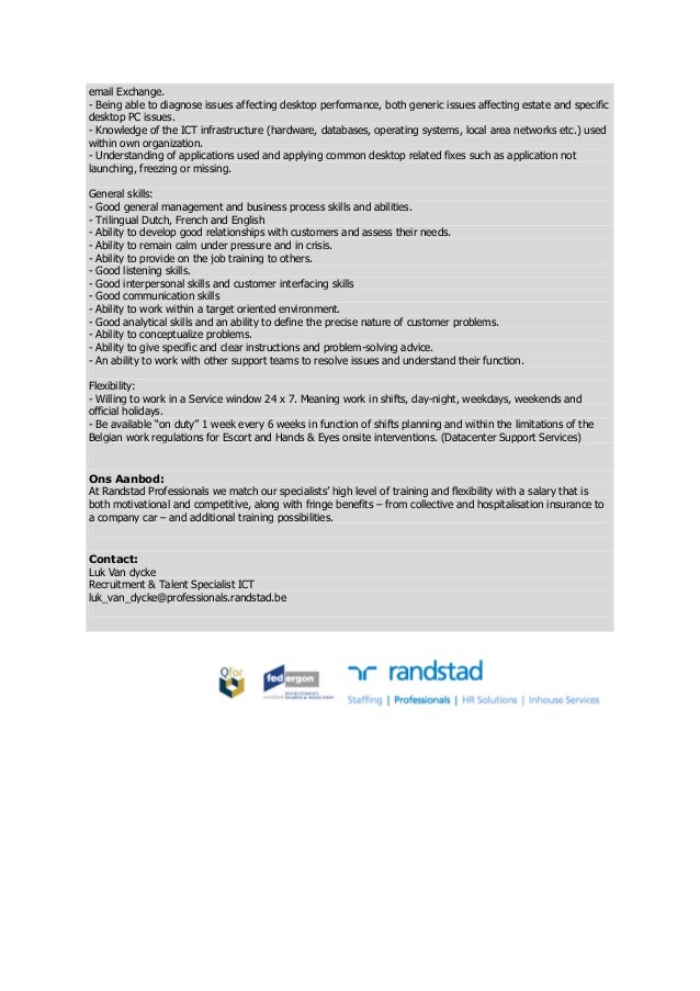 Service desk engineer data center