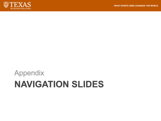 NAVIGATION SLIDES
Appendix
 