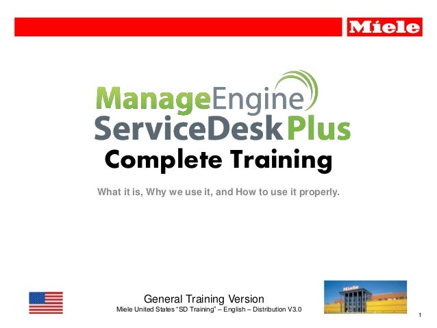 Miele Service Desk Basic Training Course