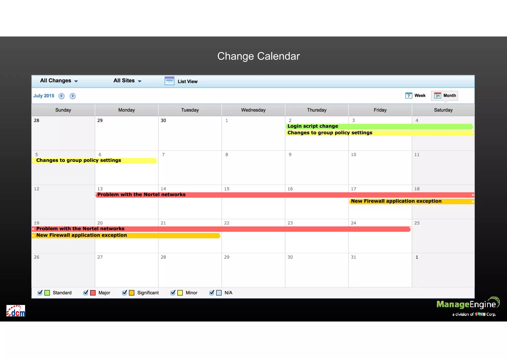 Change Calendar
 