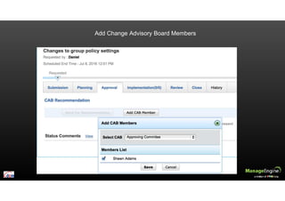 Add Change Advisory Board Members
 