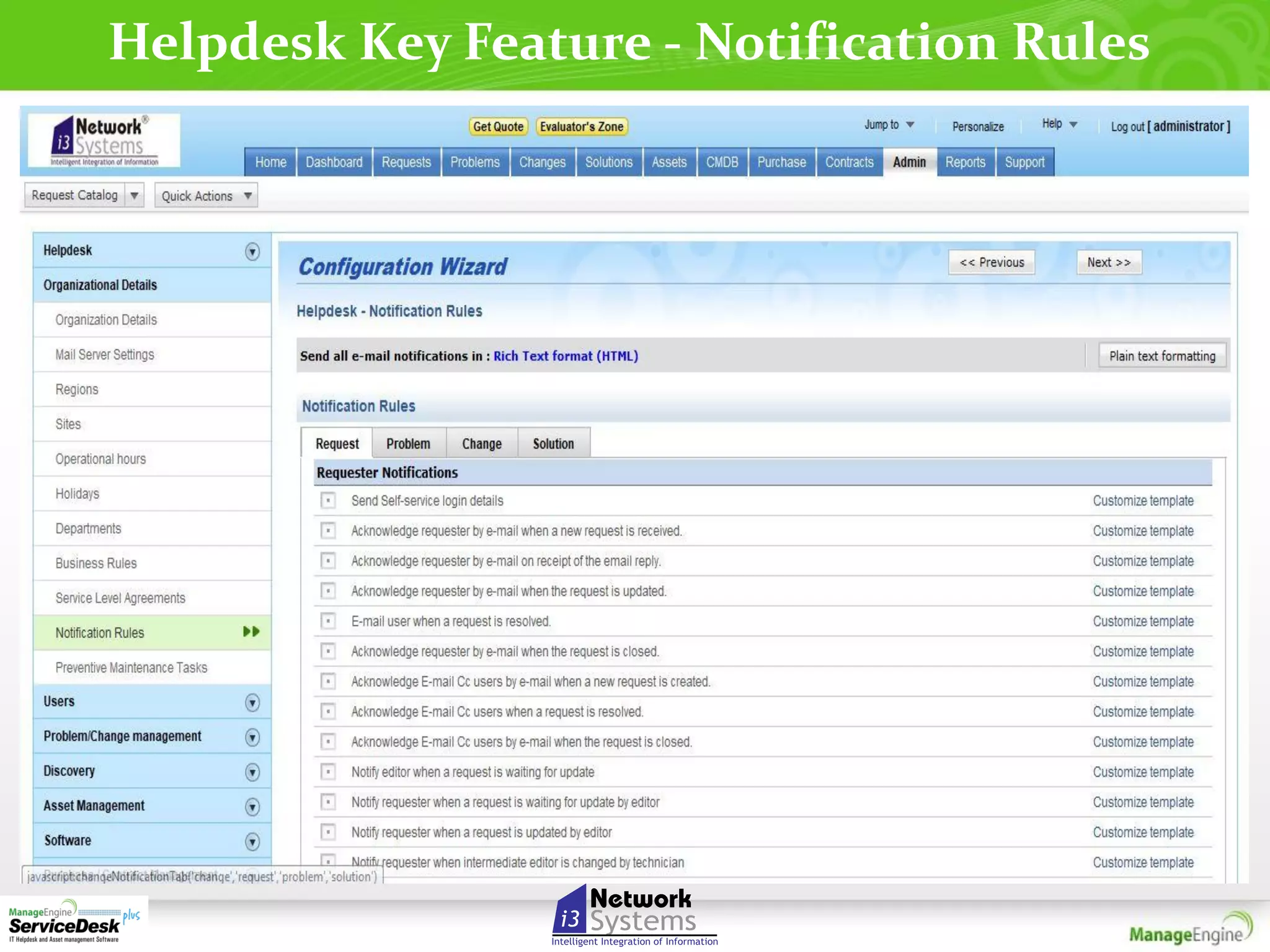 Helpdesk Key Feature - Notification Rules

 