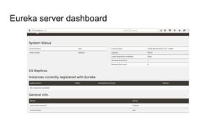 Service discovery with Eureka and Spring Cloud | PDF