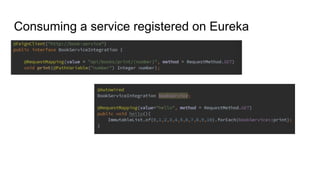 Service discovery with Eureka and Spring Cloud | PDF