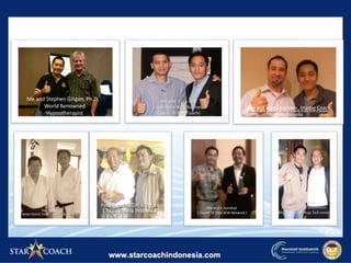 Me and Yusa Aziz
( Indonesia No.1 Business
Coach , Action Coach)
Me and Stephen Giligan, Ph.D,
World Renowned
Hypnotherapist
Me and Ir.Handojo
( Owner of OxyCJDW Network )
Me and Max Chaimber, Master Coach
CCF, Canada
 