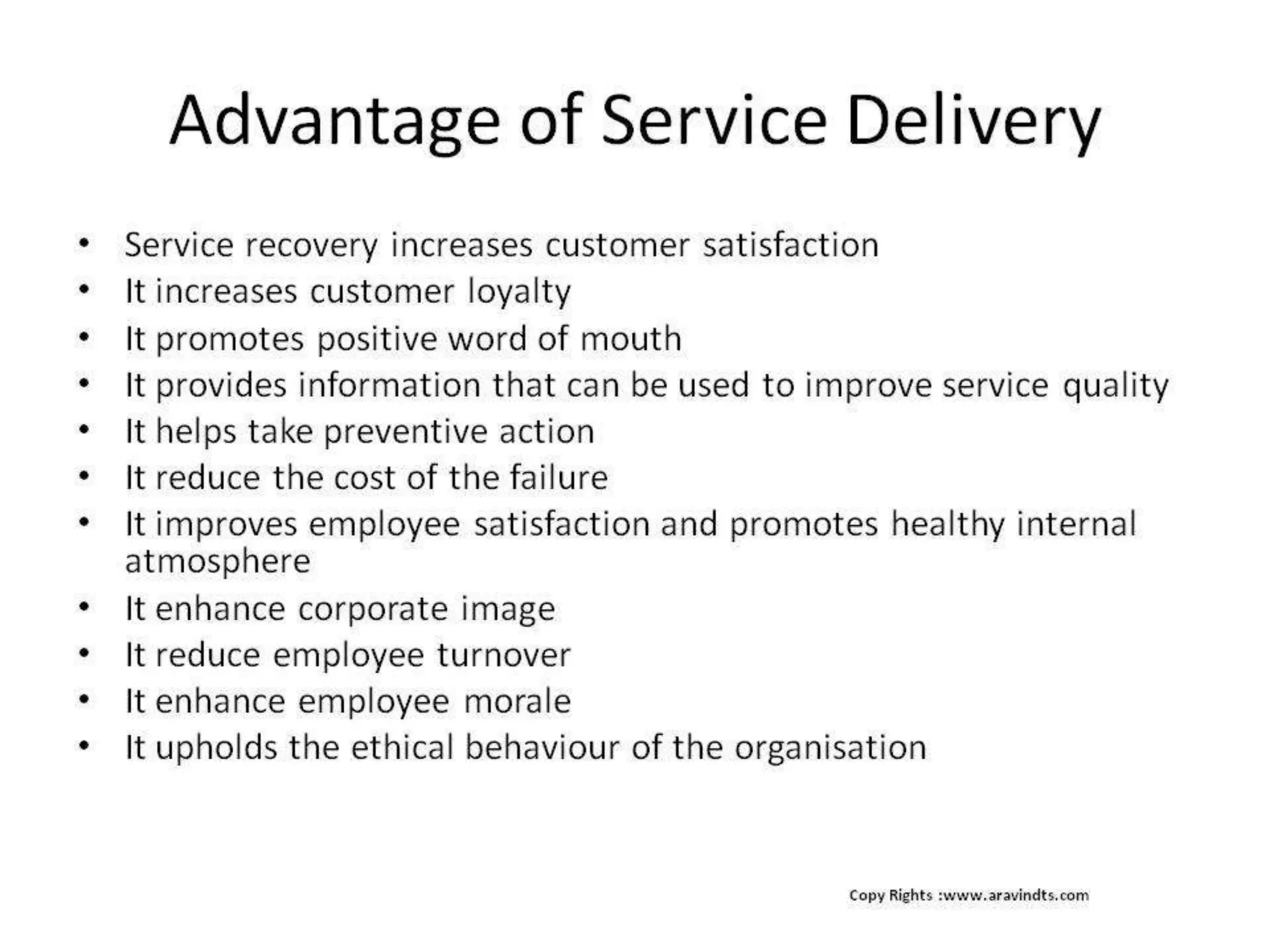 Service failure and recovery 